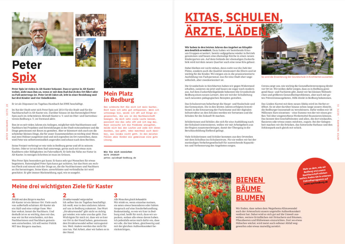 Wahlkampf-Magazin der SPD Bedburg